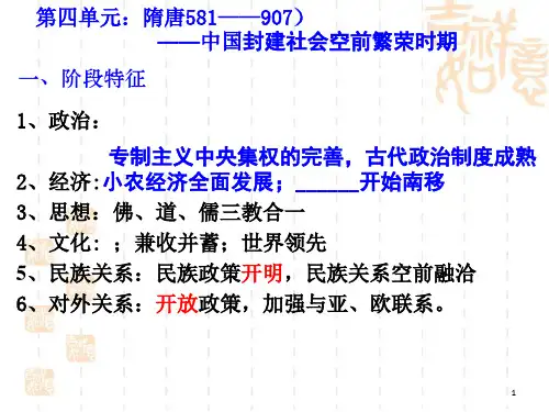 隋唐时期PPT课件