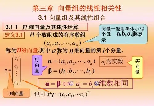 向量组的线性相关性(2)