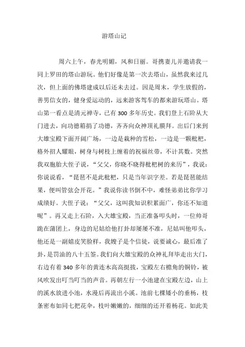 游塔山记