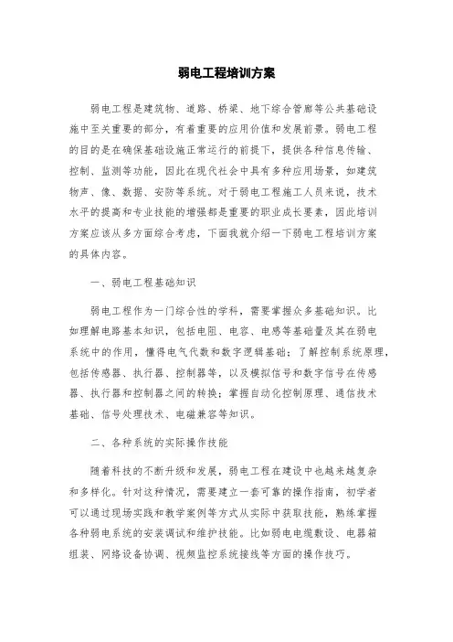 弱电工程培训方案