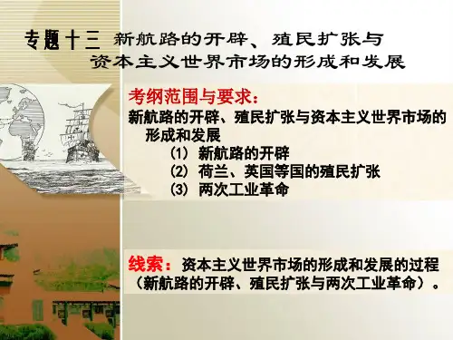 高考复习专题13 新航路的开辟、殖民扩张与资本主义世界市场的形成和发展