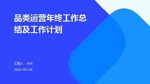 品类运营年终工作总结及工作计划PPT