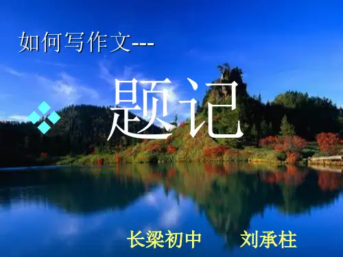 在作文中如何写好题记