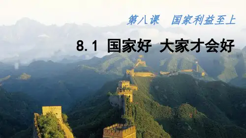 部编版八年级道德与法治上册第八课国家利益至上PPT精品教学课件
