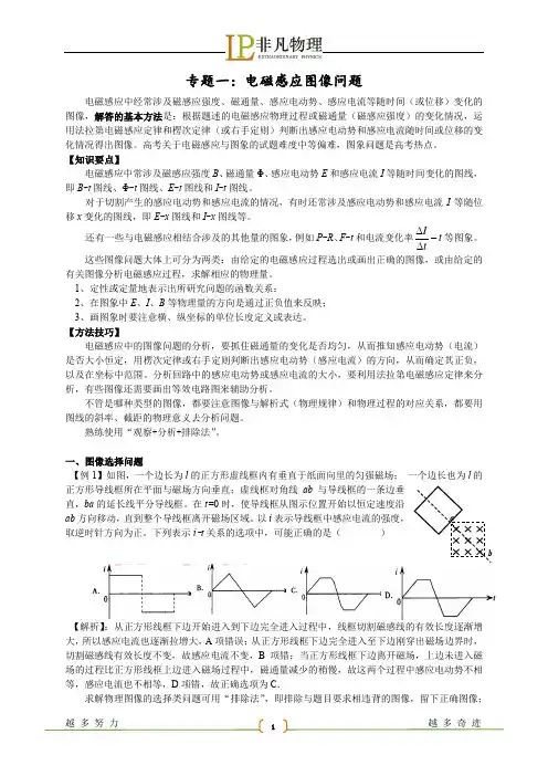 经典总结电磁感应：专题1：电磁感应图像问题