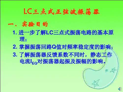 LC三点式正弦波振荡器实验