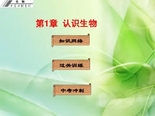 初中生物中考基础梳理复习第1章：认识生物ppt 人教版