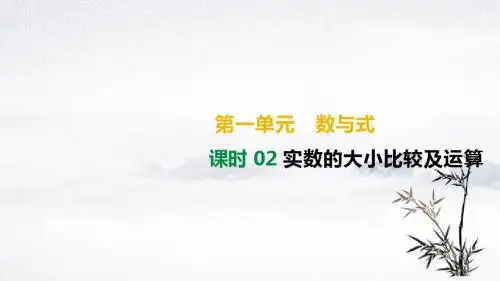 2019年广西柳州市中考数学总复习课件2：实数的大小比较及运算