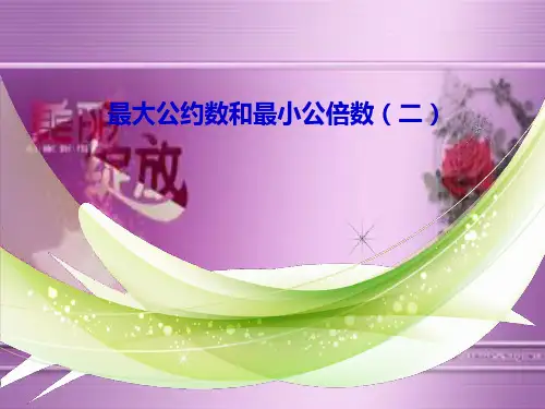 最大公因数与最小公倍数(二)
