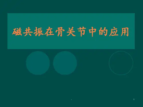 磁共振在骨关节中的应用ppt课件