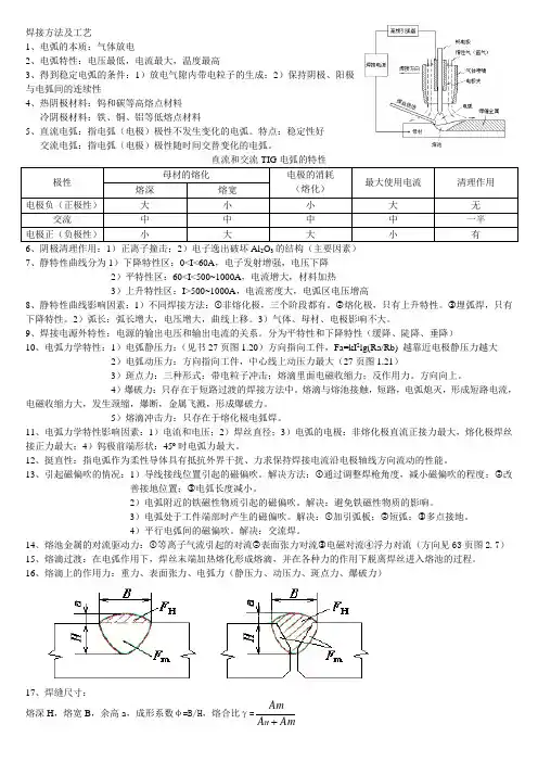 焊接方法及工艺