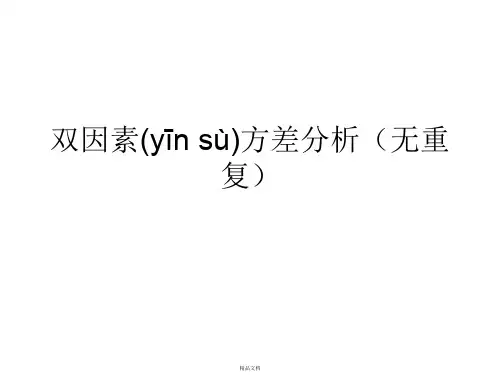 双因素方差分析实例