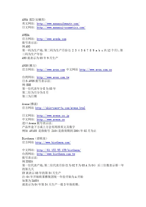 国外化妆品生产日期查询