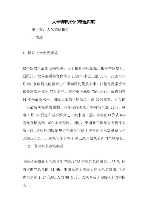 大米调研报告(精选多篇).doc