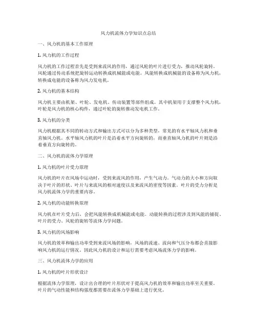 风力机流体力学知识点总结