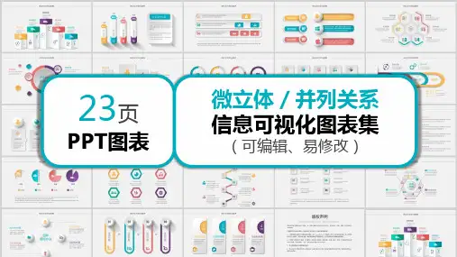 可修改颜色微立体可视化动画图表集PPT模板
