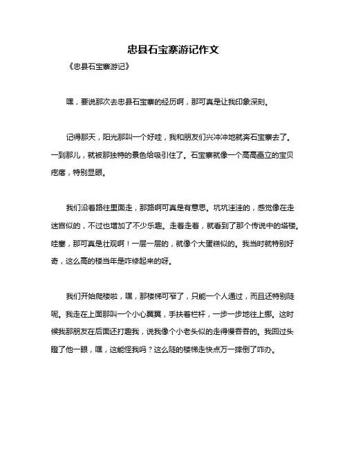 忠县石宝寨游记作文