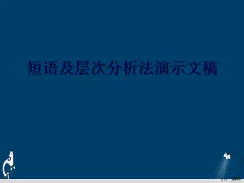 短语及层次分析法演示文稿