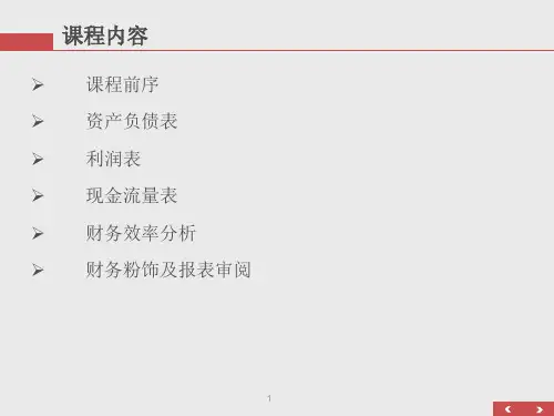 财务报表分析银行培训课程精编版