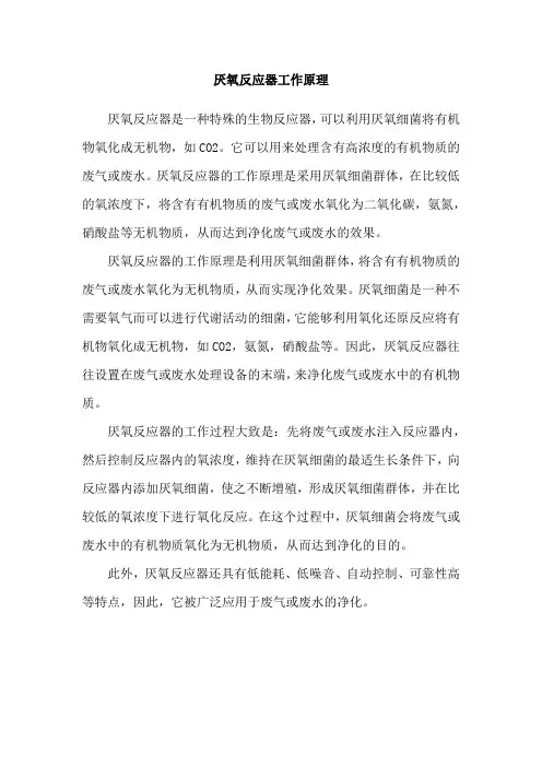 厌氧反应器工作原理