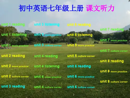 沪教牛津版初中英语七年级上册课文听力(电脑手机通用版)