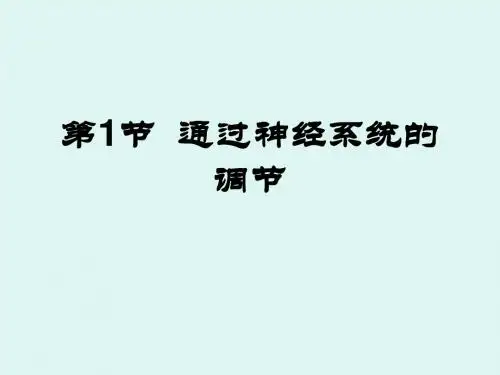 2.1通过神经系统的调节PPT