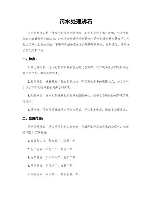 污水处理沸石