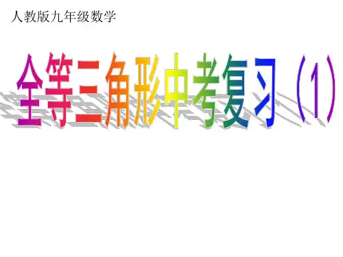 人教版八年级数学上册 第十二章 全等三角形中考复习(1)课件(共25张PPT)