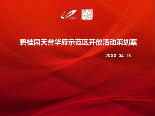 碧桂园楼盘项目开放活动策划案