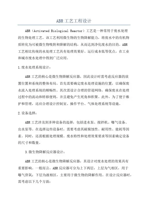 ABR工艺工程设计