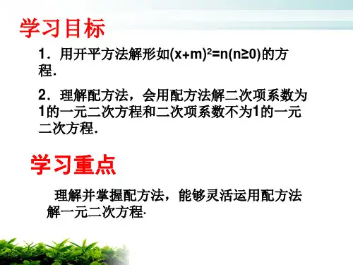 用配方法求解一元二次方程1课时ppt课件