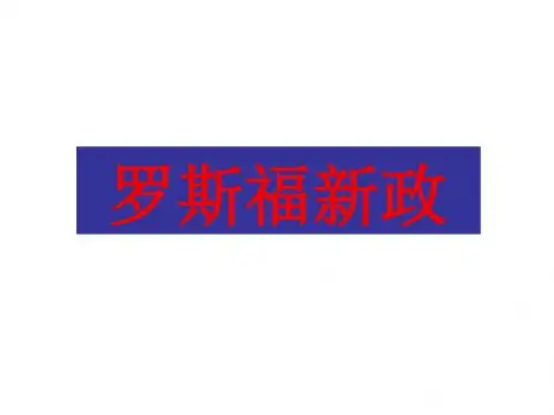 人教新课标历史九年级上册第二单元第三课 罗斯福新政(