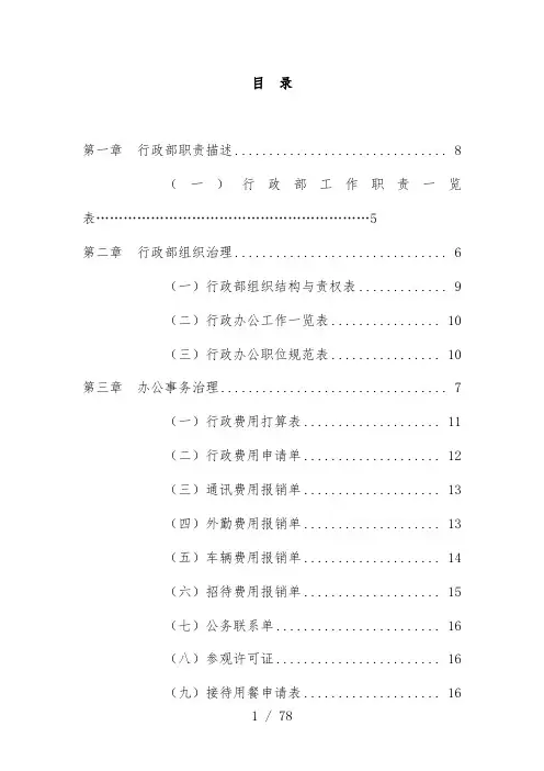 办公室文员必备表格