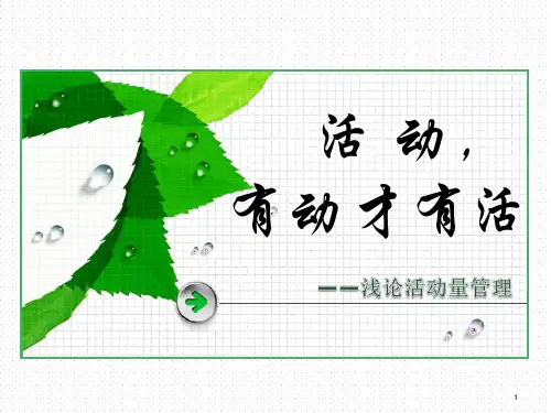 活动量管理(新版)ppt课件