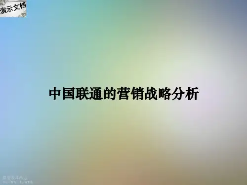 中国联通的营销战略分析
