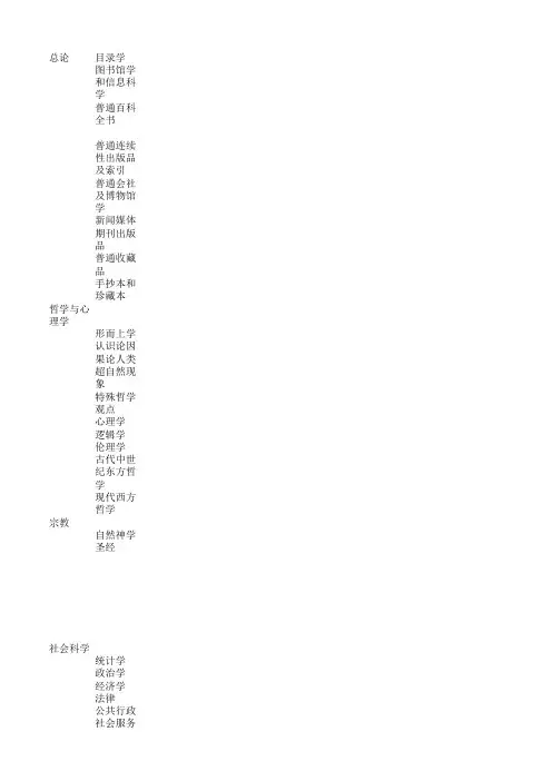 图书分类法(杜威十进)