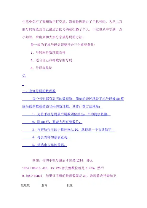 查询自己吉祥数字和测算号码吉祥度