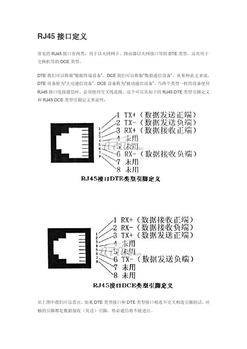RJ45接口定义