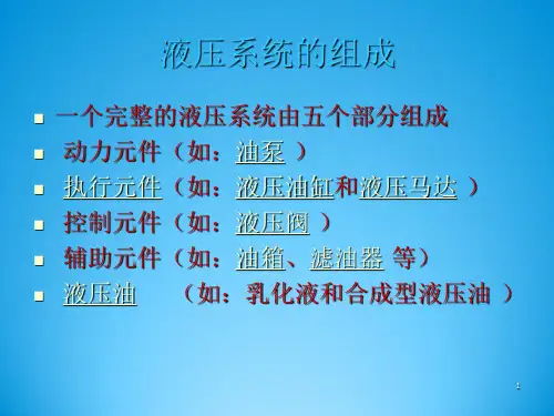 液压系统组成