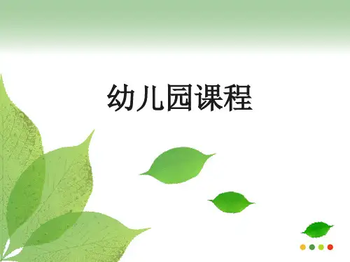 幼儿园课程第二章