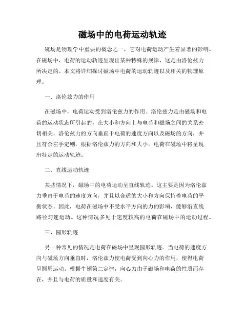 磁场中的电荷运动轨迹
