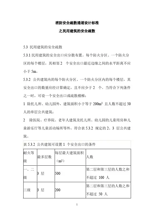 消防安全疏散通道设计标准
