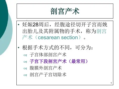 剖宫产手术指征医学课件
