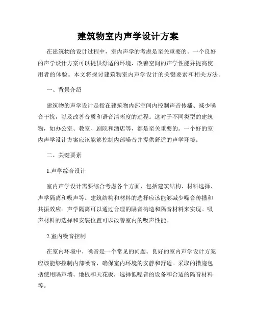 建筑物室内声学设计方案