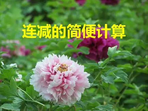 人教版四年级下册数学教学课件-连减的简便