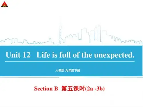 2014人教版unit12   life is full  of  unexpected  第五课时