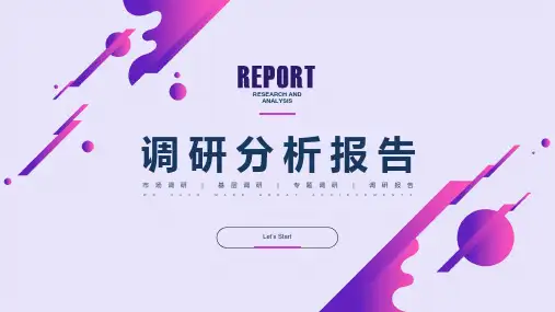 基层工作调研分析报告PPT模板