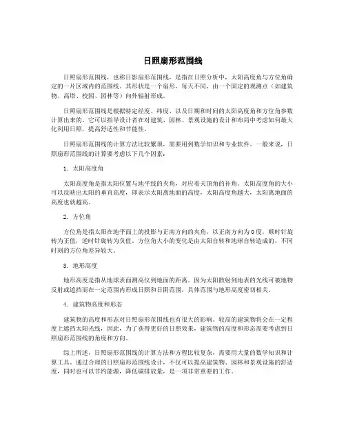 日照扇形范围线