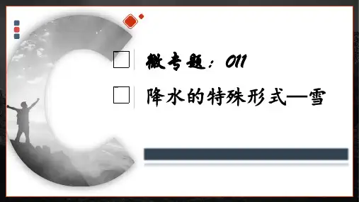 微专题11降水的特殊形式-雪-备战2023年高考地理一轮复习考点微专题