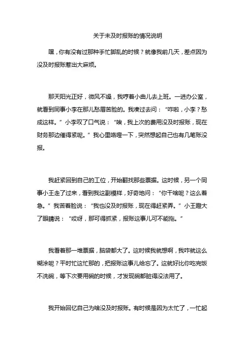 关于未及时报账的情况说明